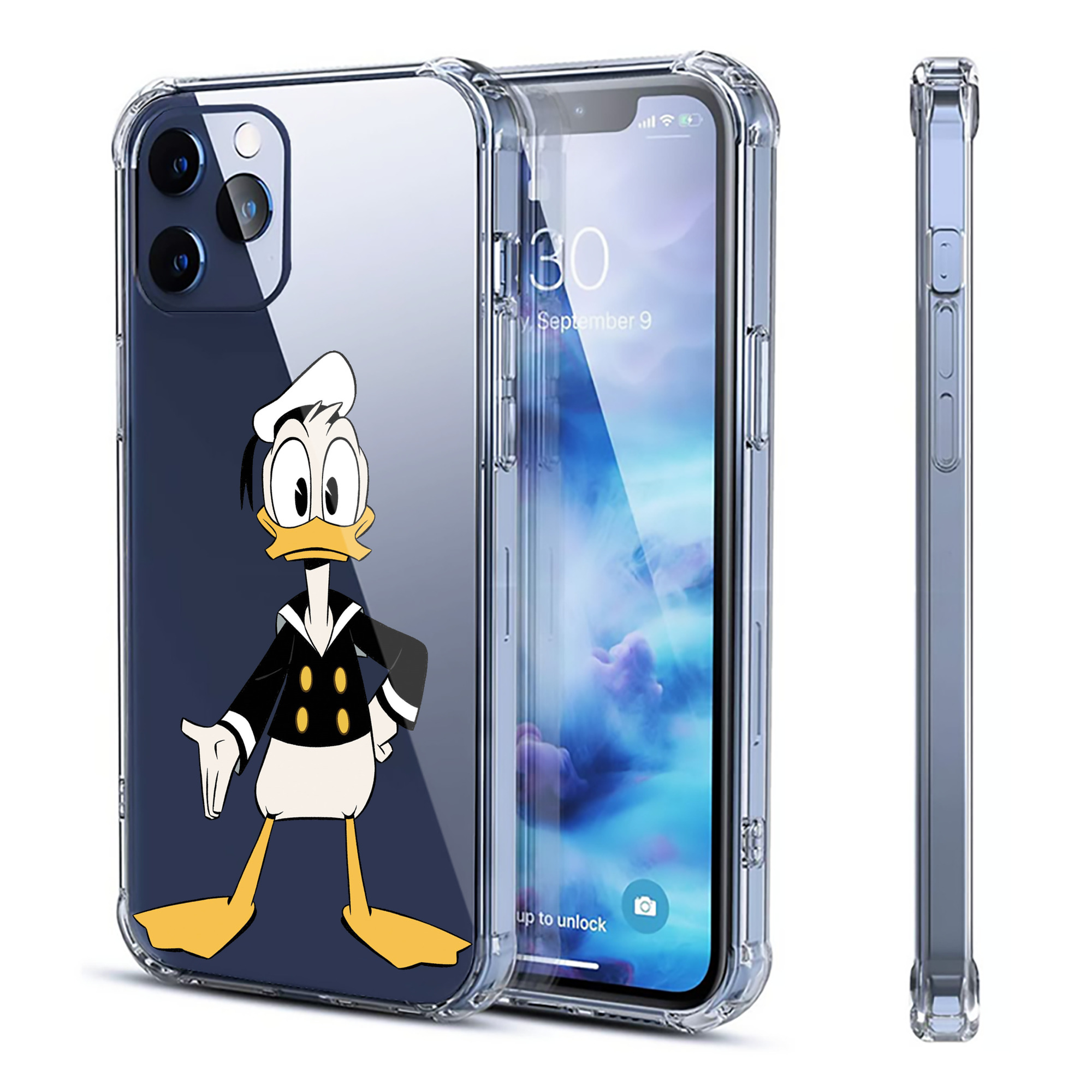 （画像用） ミッキーマウス Mickey Mouse 【iPhone 12シリーズ対応】透明スマホケース（クリアソフトケース）